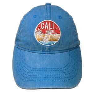 Cali Strapback Baseball Cap Blue One Size Adjustable Embroidered 6 Panel Kaufman